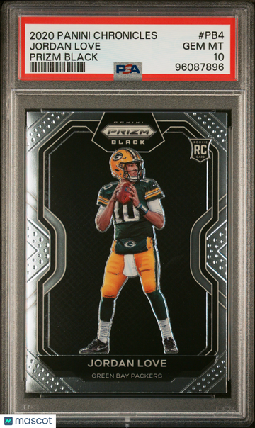 2020 Panini Chronicles Prizm Black Jordan Love #PB4 PSA 10