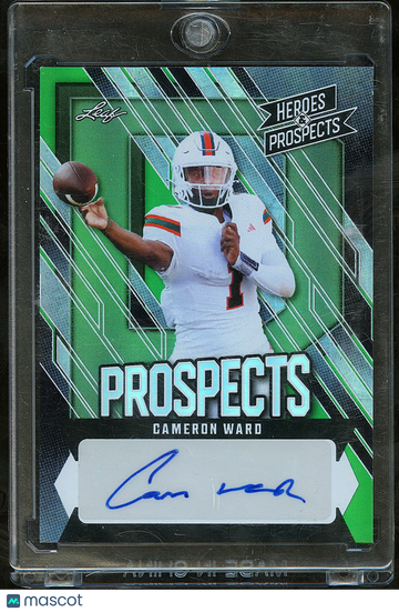 2024 Leaf Heroes & Prospects Cameron Ward #AP-CW1 Green /7