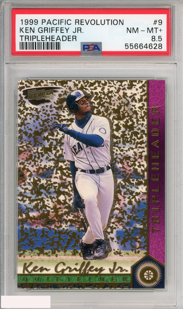 1999 PACIFIC REVOLUTION TRIPLEHEADER KEN GRIFFEY JR #9 MARINERS PSA 8.5 NM-MT+