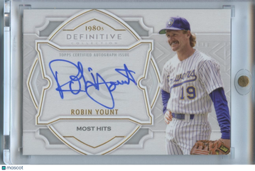 Robin Yount 2020 Definitive On Card Auto Autograph Milwaukee Brewers 1/10