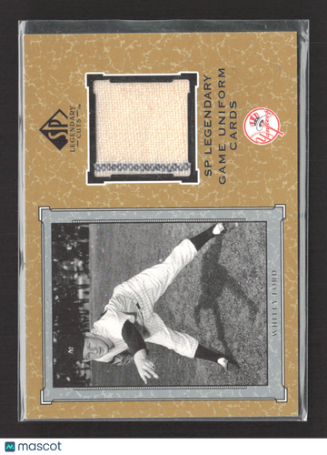 2001 Upper Deck SP Legendary Cuts SP Legendary Game Uniform Cards Whitey Ford #J-WF Game-Used Uniform