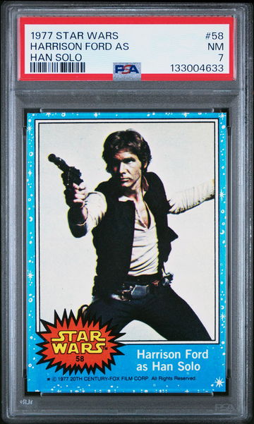 1977 Star Wars Harrison Ford #58 PSA 7