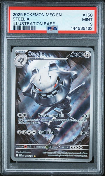 2025 Pokemon Mega Evolution Illustration Rare Steelix #150 PSA 9