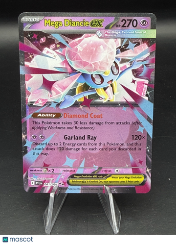 Pokemon 2025 Scarlet & Violet Phantasmal Flames Mega Diancie EX Double Rare #041/094 - Near Mint or Better