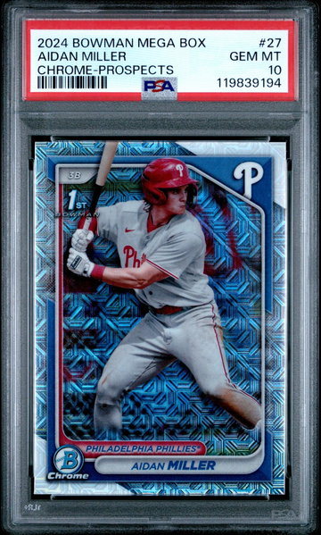 2024 Bowman Chrome Mega Box Prospect Aidan Miller #BCP-27 PSA 10