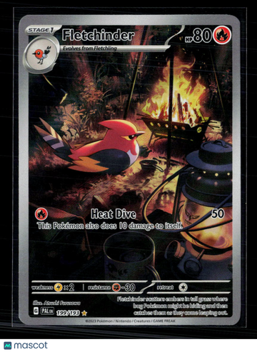 2023 Paldea Evolved Fletchinder Holo Secret Rare #199/193