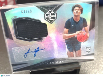 2021 Panini Chronicles Draft Picks Jalen Green Patch Autograph Patch Rookie Panini Authentic