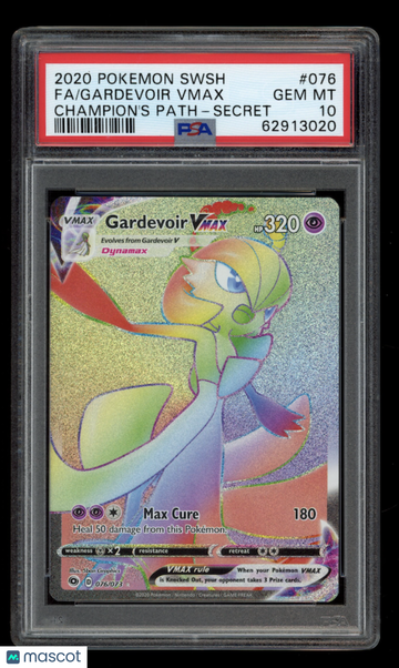 2020 Pokemon Sword & Shield Champion's Path Gardevoir VMAX Champion's Path-Secret PSA 10 #076