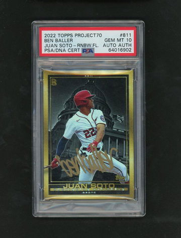 2022 Topps Project70 Rainbow Foil Juan Soto #811 /70 PSA 10