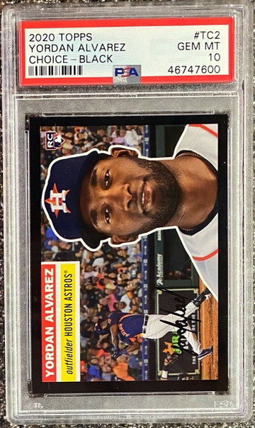 2020 Topps Yordan Alvarez Topps Choice Black Parallel /299 #TC-2 PSA 10 POP 1
