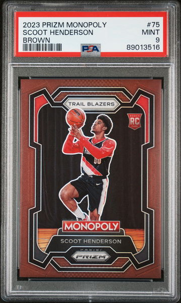 2023 PANINI SCOOT HENDERSON PRIZM MONOPOLY BROWN #75 PSA 9