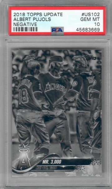 2018 Topps Update US102 Albert Pujols Negative