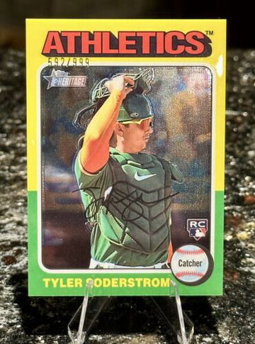 2024 Topps Heritage TYLER SODERSTROM RC Oakland Athletics CHROME SP #/999