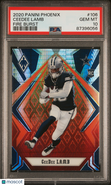 2020 Panini Phoenix Ceedee Lamb #106 Fire Burst PSA 10