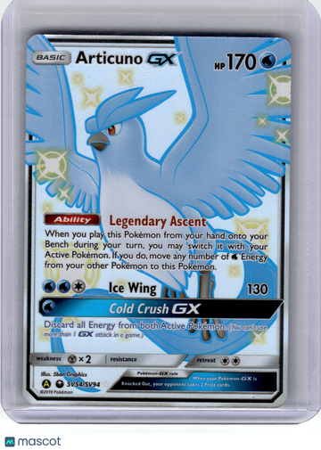 2019 Pokemon—Articuno GX #SV54 Hidden Fates: Shiny Vault—Shiny Rare Holo