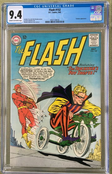 THE FLASH #152 CGC 9.4 -- TRICKSTER! JOHN BROOME CARMINE INFANTINO GARDNER FOX