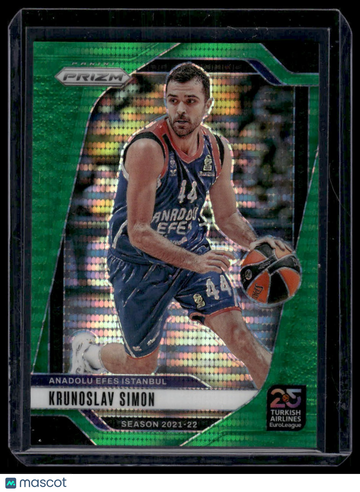 2024 Panini Prizm Euroleague Krunoslav Simon #109 Green Pulsar Prizm /25