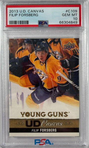 2013 Upper Deck Canvas Filip Forsberg Young Guns RC Rookie Card PSA 10 Gem Mint