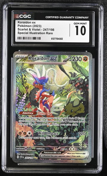 2023 Pokemon #247/198 Koraidon ex Scarlet & Violet CGC 10