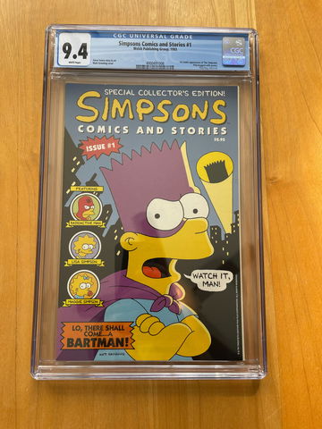 Simpsons Comics and Stories #1 CGC 9.4 White Pages