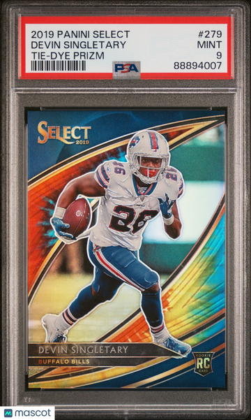 2019 Panini Select Devin Singletary #279 Tie Dye Prizm PSA 9