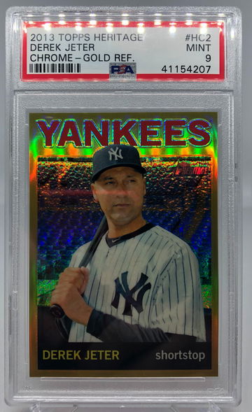 2013 Topps Heritage Gold Refractor Derek Jeter #4/5 PSA 9 