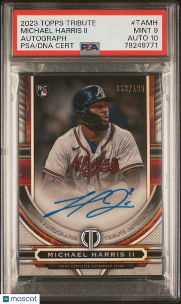 2023 Topps Tribute Tribute Autograph Michael Harris II #TAMH /199 PSA 9 Auto 10