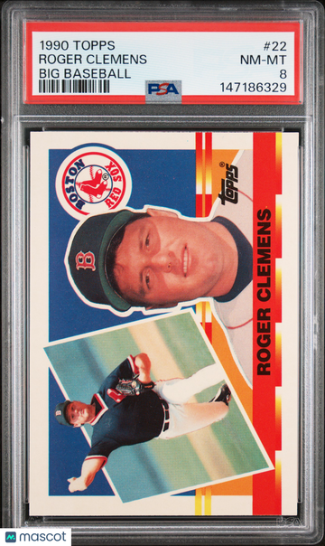 1990 Topps Big Baseball Roger Clemens #22 PSA 8
