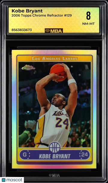 2006 Topps Chrome Kobe Bryant #129 Refractor MBA 8