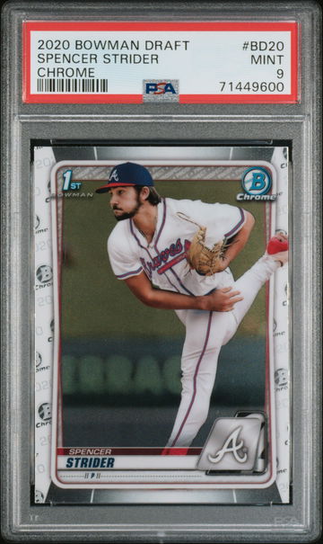 2020 Bowman Draft Chrome #BD20 Spencer Strider PSA 9