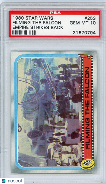 1980 Star Wars Empire Strikes Back Filming The Falcon #253 PSA 10