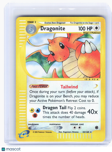 Expedition Dragonite Non-Holo Rare #43/165