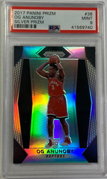 2017 PANINI PRIZM OG ANUNOBY SILVER PRIZM PSA 9
