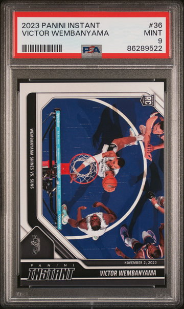 2023 PANINI INSTANT NBA VICTOR WEMBANYAMA #36 RC ROOKIE PSA 9