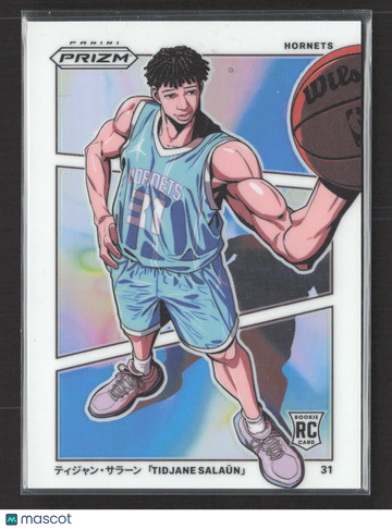 2024 Panini Prizm Manga Tidjane Salaün #11 RC Charlotte Hornets Basketball Card