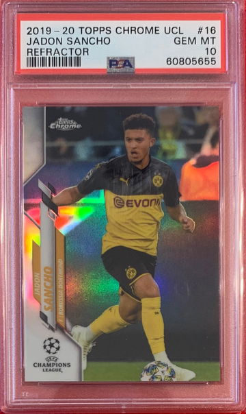 2019-20 Topps Chrome UEFA Jadon Sancho Refractor PSA 10 GEM 