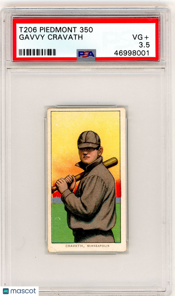 1909-11 T206 Piedmont 350 Gavvy Cravath PSA 3.5