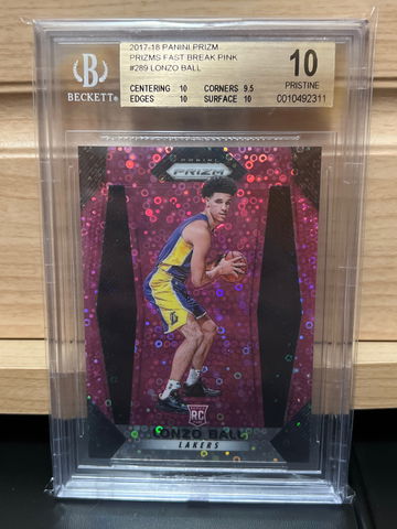 Lonzo Ball rookie fast break pink pop 2 BGS 10