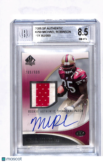 2006 Upper Deck SP Authentic Michael Robinson #250 /999 Rookie Authentic Signature Patch Event-Worn Patch