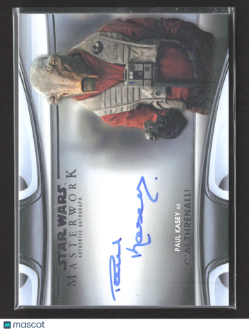 2018 Topps Star Wars Masterwork Paul Kasey Authentic Autograph #MWA-PK