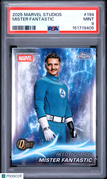 2025 Topps Marvel Studios Chrome Mister Fantastic #194 PSA 9