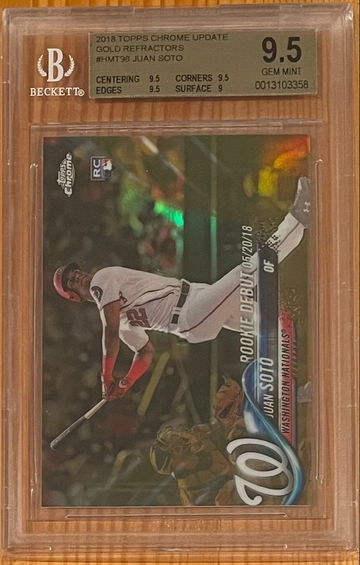 2018 Topps Chrome Debut Juan Soto Gold Refractor /50 RC BGS 9.5 Nationals Padres Rookie
