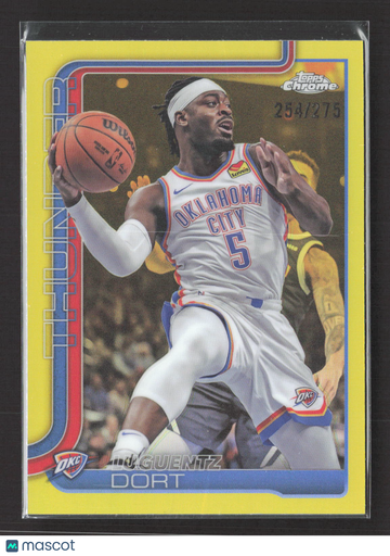 2025 Topps Chrome Luguentz Dort #177 Yellow 254/275