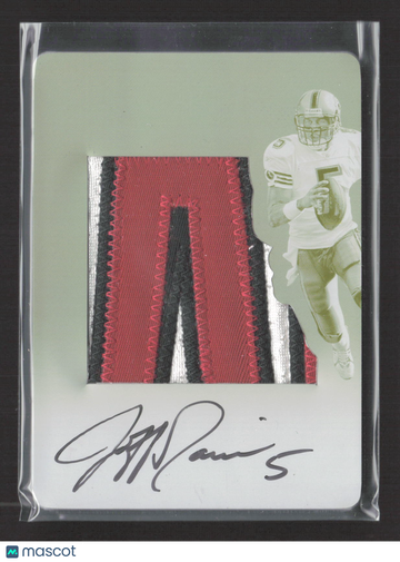 2017 Panini Preferred Football Jeff Garcia #9 of Game-used material Printing Plate