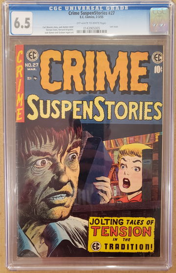 Crime SuspenStories #27 CGC 6.5 OW/W Jack Kamen cover FN+