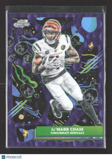 2025 Topps Chrome Cosmic Ja'Marr Chase #20 Purple Planetary Pursuit 25/150