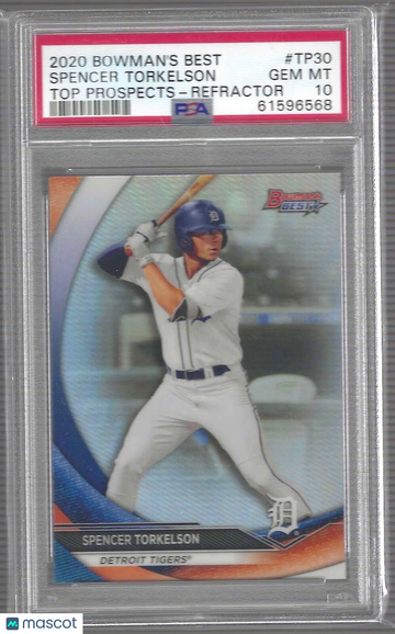 2020 Bowman's Best Top Prospects Spencer Torkelson #TP30 Refractor PSA 10