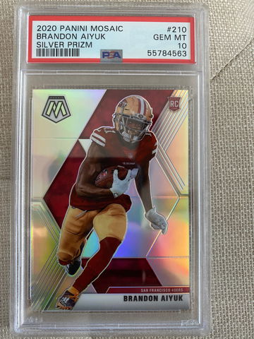 2020 Brandon Aiyuk Silver Prizm Mosaic RC PSA 10