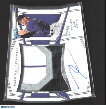 2023 Panini National Treasures Zac Veen #163 /99 Patch Memorabilia