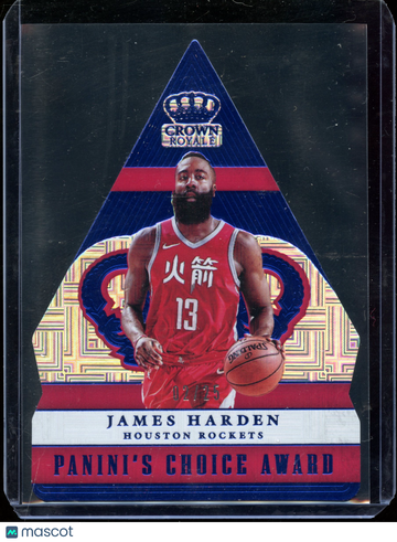 2017-18 Panini Crown Royale James Harden #PC-42 Blue /25 Short Print Insert Panini's Choice Award